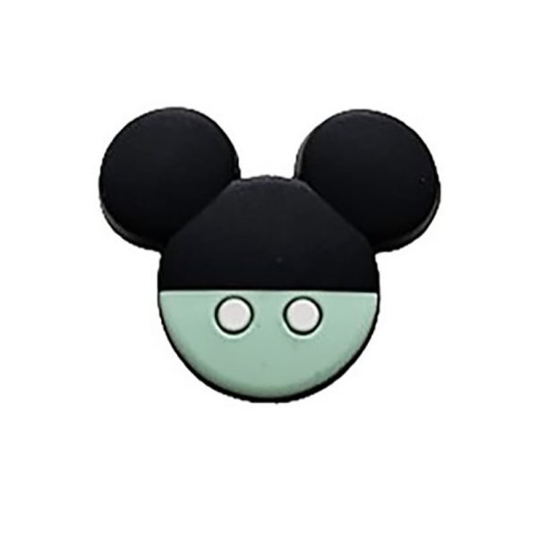 Силиконовая бусинка, бусина для прорезывателя зубов - Фигурный Микки - Мятный — изображение 1