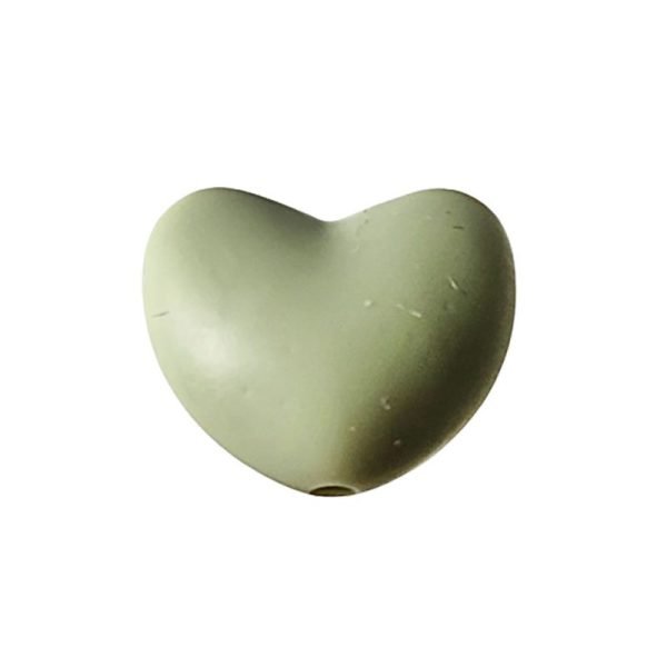 Силиконовая бусинка, бусина для прорезывателя зубов - Сердце Lint — изображение 1