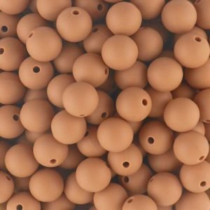 Силіконова бусинка, бусина для прорізувача зубів – Кругла 15мм Camel