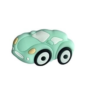 Силіконова бусинка, бусина для прорізувача зубів – Міні тачка М’ятна